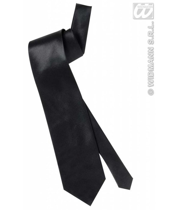 Satijnen stropdas zwart