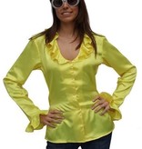 Blouse satijn geel