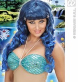 Pruik zeemeermin met strass schelpen