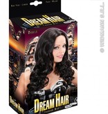 Pruik droomhaar Gisele zwart