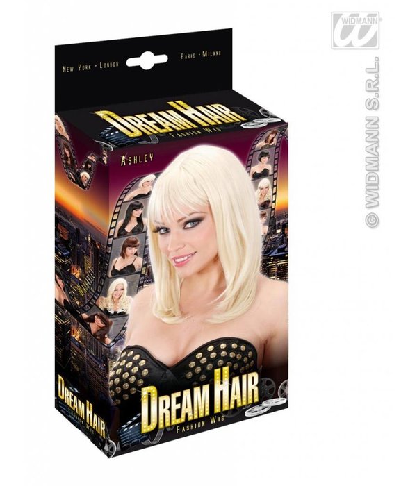 Pruik droomhaar Ashley blond