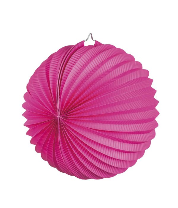 Papieren ballonlampion knalroze (23 cm)