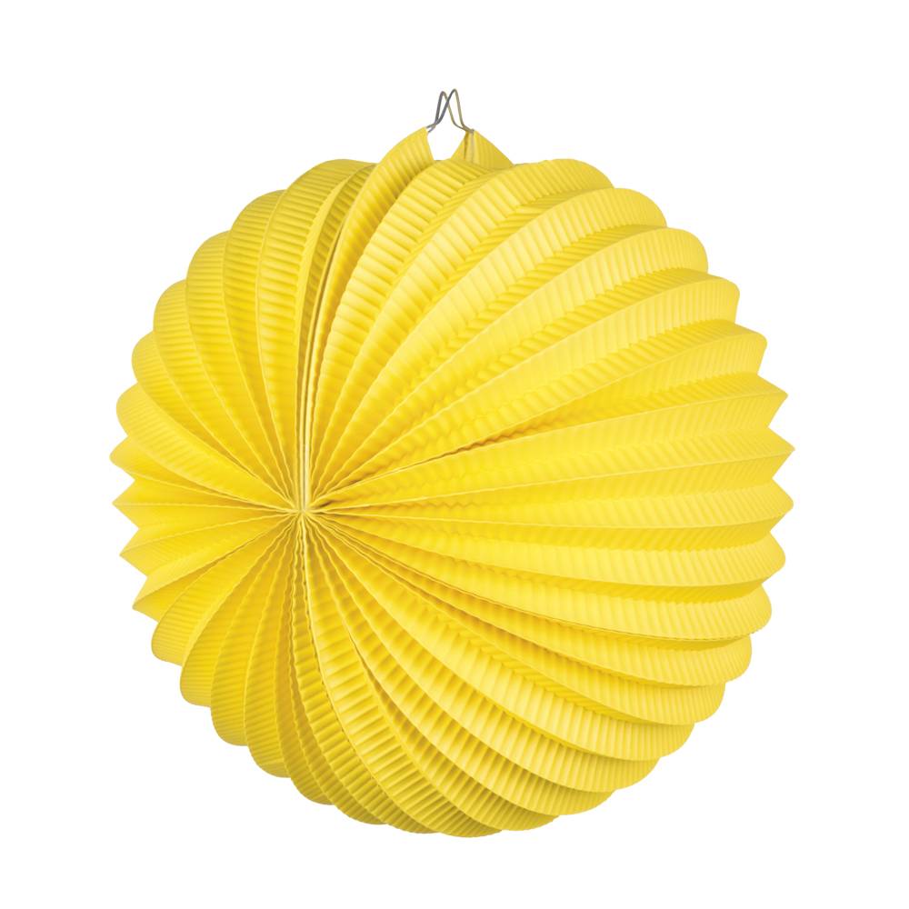 Papieren ballonlampion geel (23 cm)