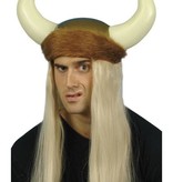 Viking helm met bont en haar