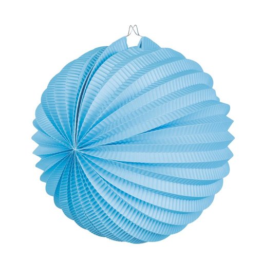 Papieren ballonlampion blauw (23 cm)