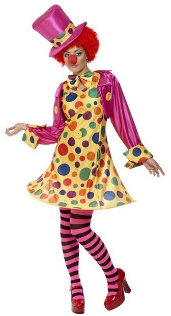 Clown Lady verkleedkostuum afbeelding