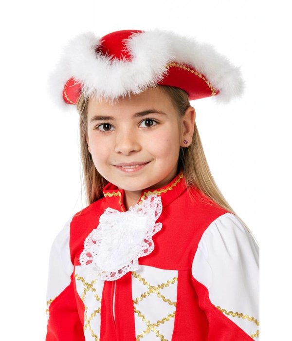 Dansmarietje hoed kind rood