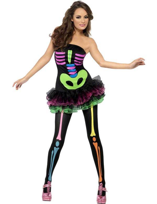 Fever neon Skelettenjurkje tutu afbeelding