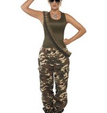 Khaki Camo Leger kostuum vrouw