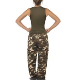 Khaki Camo Leger kostuum vrouw