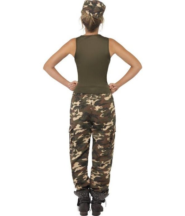 Khaki Camo Leger kostuum vrouw