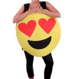 Emoticon smiley hartjes ogen kostuum