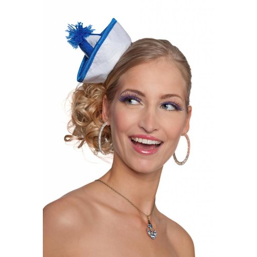 Mini matrozenhoedje blauw
