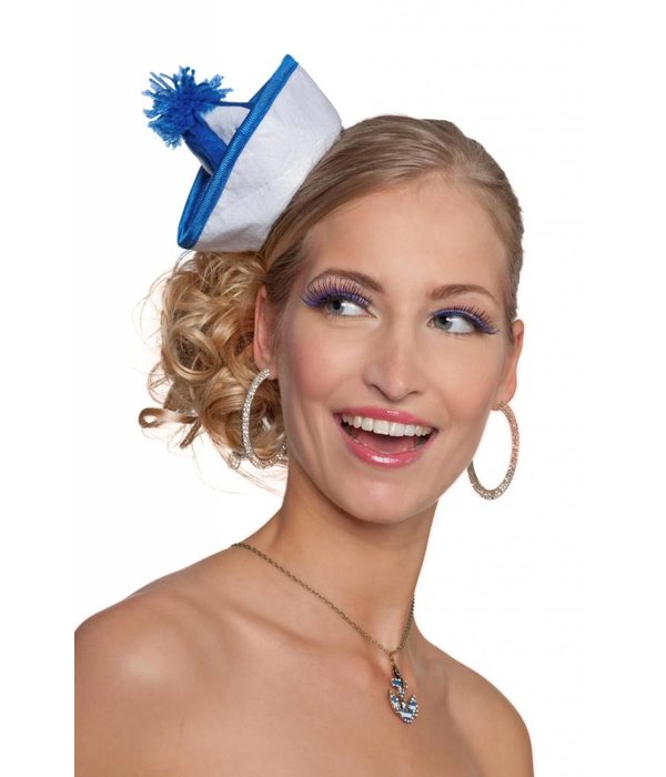 Mini matrozenhoedje blauw