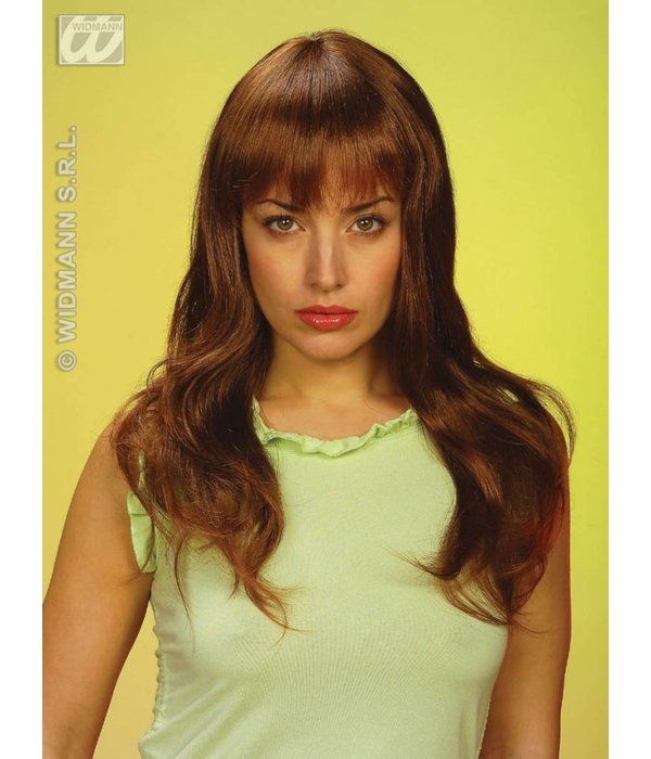 Pruik Christelle bruin