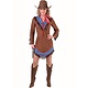 Cowgirl jurk bruin/blauw