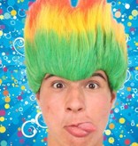 Pruik X-plosion rood/geel/groen