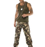 Khaki Camo leger kostuum man