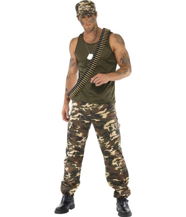 Khaki Camo leger kostuum man