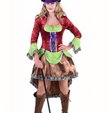 Steampunk 'burlesque' kostuum vrouw