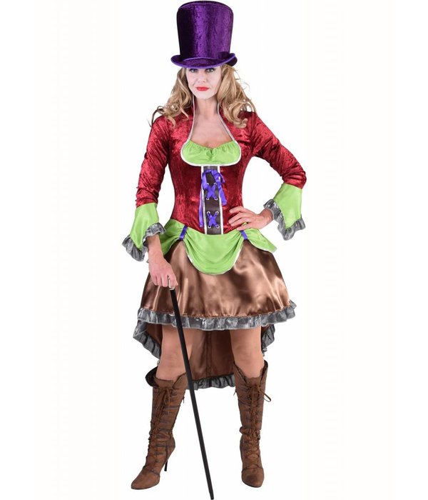 Steampunk 'burlesque' kostuum vrouw