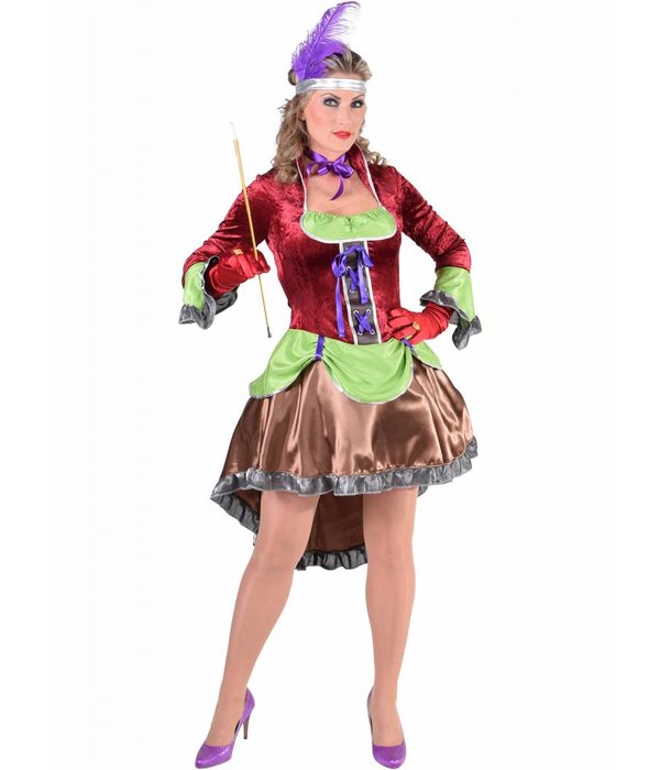 Steampunk 'burlesque' kostuum vrouw