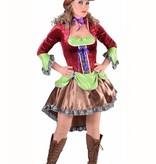 Steampunk 'burlesque' kostuum vrouw