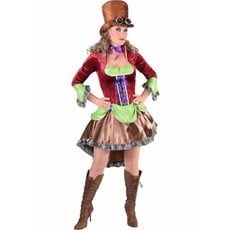 Steampunk 'burlesque' kostuum vrouw
