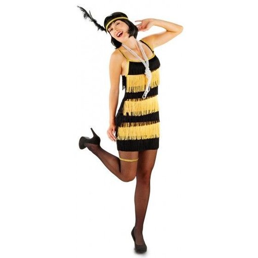 Jaren 20 flapper kostuum 3-delig