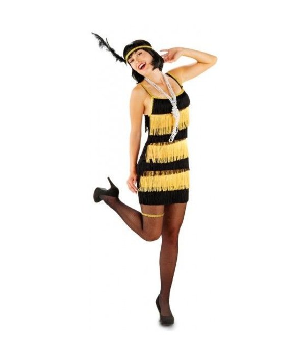 Jaren 20 flapper kostuum 3-delig
