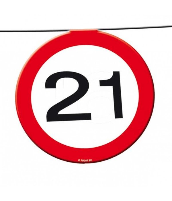 21 Jaar Verkeersbord Slinger - 12 meter
