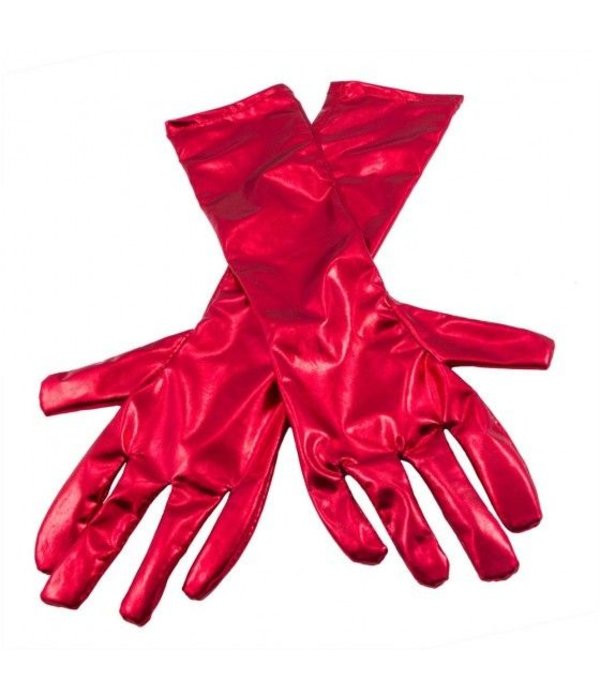Handschoenen metalic rood