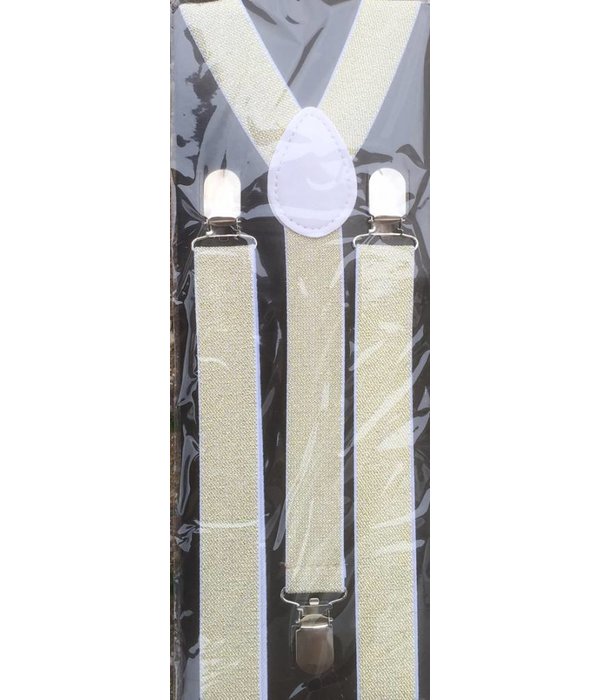 Bretels glitter goud