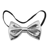 Strikje Metallic Zilver