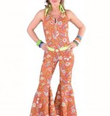 70's Jumpsuit Hippie oranje