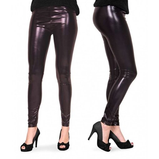 Legging metallic zwart