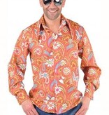 Hippie blouse Paisley oranje/bruin