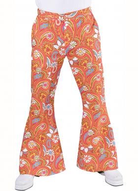 Hippie broek Paisley bruin/oranje afbeelding