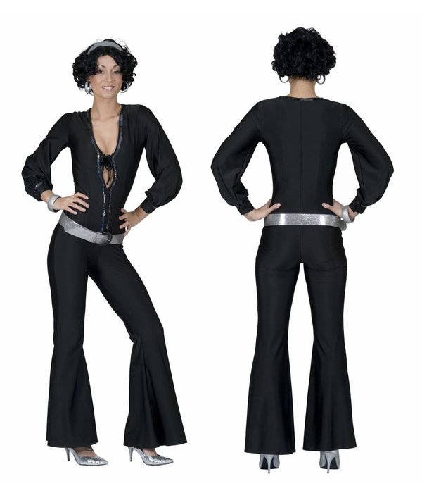 Sexy Disco Jumpsuit zwart