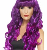 Paarse Lange Siren Pruik