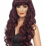 Kastanjebruine lange pruik Siren