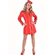 Stewardess kostuum vrouw rood