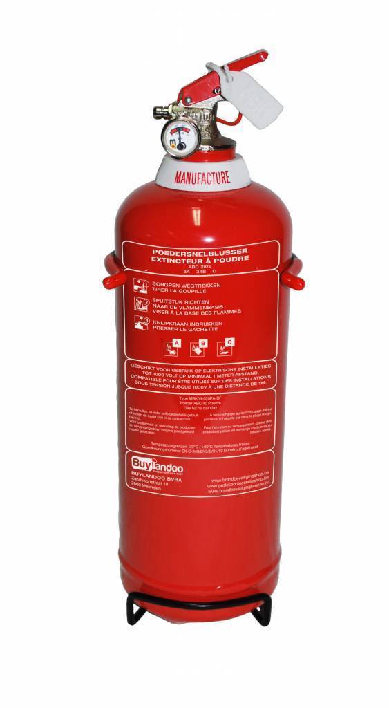 Mobiak Poederbrandblusser 2kg (ABC) permanente druk