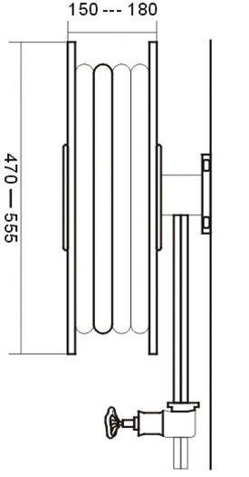 Mobiak Brandhaspel vast met 3/4" blusslang