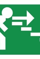 Pikt-o-Norm Veiligheidspictogram nooduitgang rechts  trappen