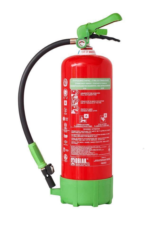 Mobiak Schuimbrandblusser 6l ECO/BIO (AB) permanente druk
