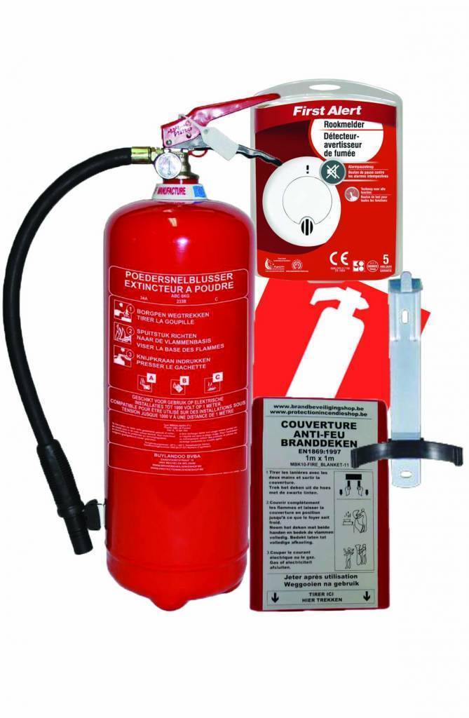Mobiak Brandblusserpakket poeder 6kg full option