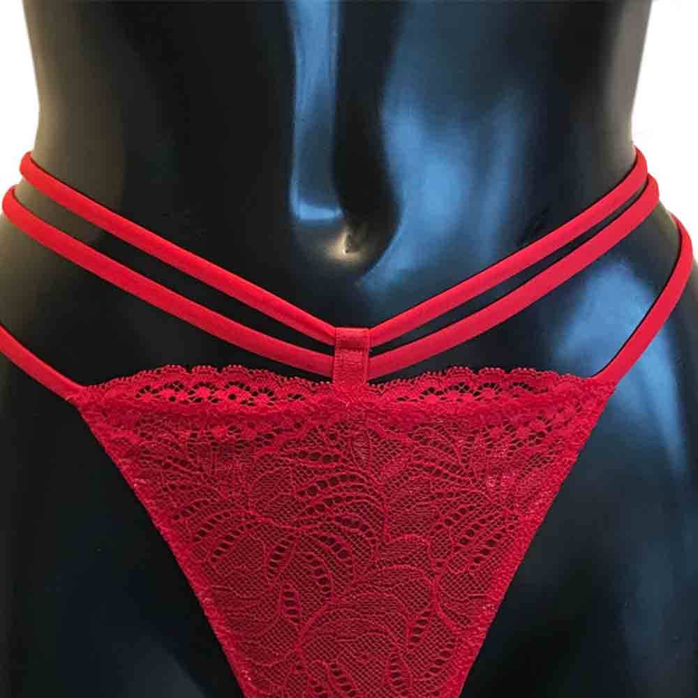 Parah lingerie dames zijden string rood