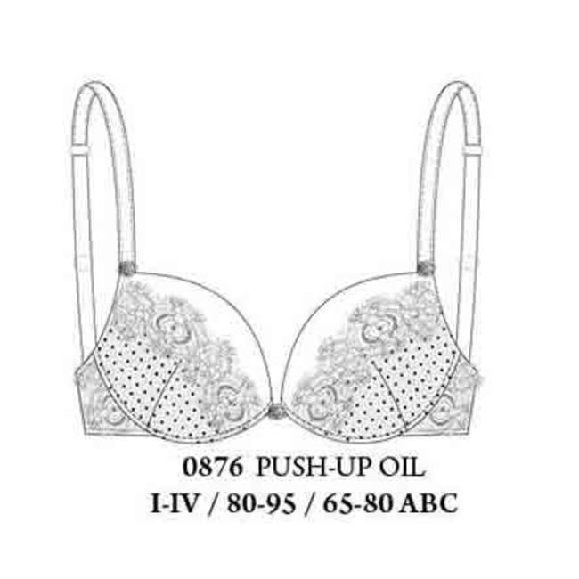 AMBRA Lingerie set Corda Push up BH+Brasil bruin