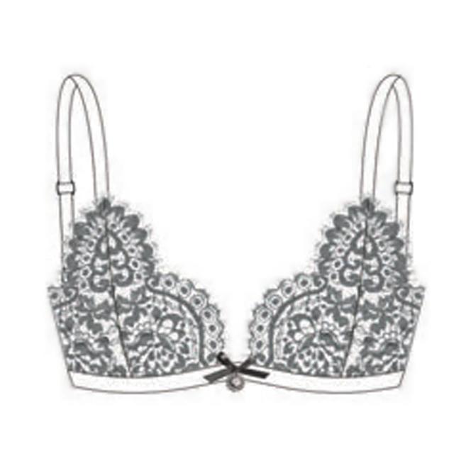 AMBRA lingerie BH's Ventagli triangel BH zwart G0541